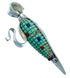 Turquoise Multicolor Corn Slide Pendant PS58648